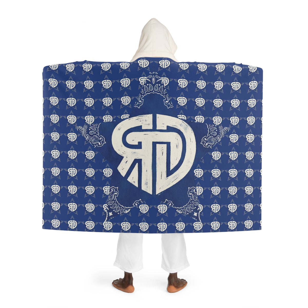 RD Blue Bandana Star Sherpa Blanket