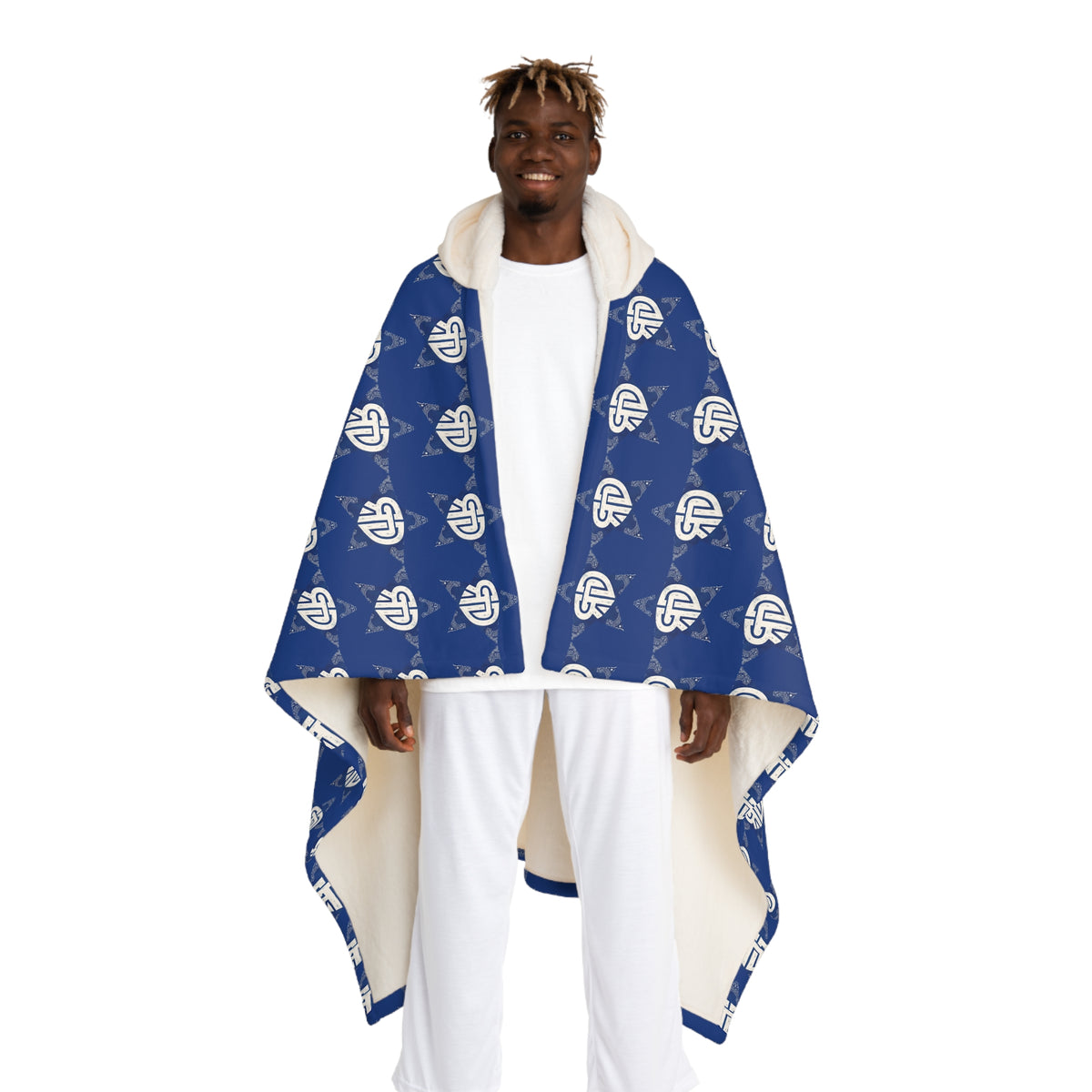 RD Blue Bandana Star Sherpa Blanket